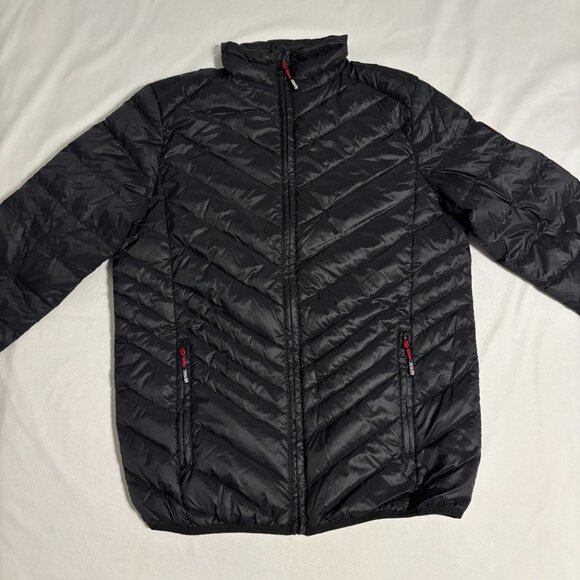 Outfitter Trading Co Women’s Puffer Jacket Size Small Black Insulated Zip Front - Picture 2 of 10